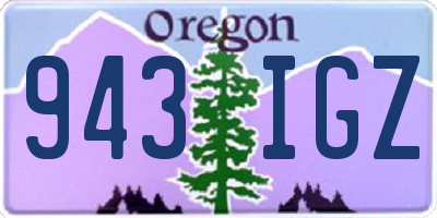 OR license plate 943IGZ