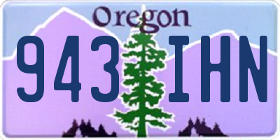 OR license plate 943IHN