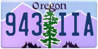 OR license plate 943IIA