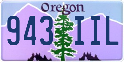 OR license plate 943IIL