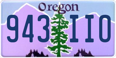 OR license plate 943IIO