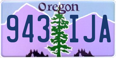 OR license plate 943IJA
