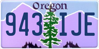 OR license plate 943IJE