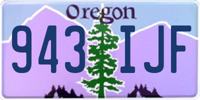 OR license plate 943IJF
