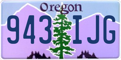 OR license plate 943IJG