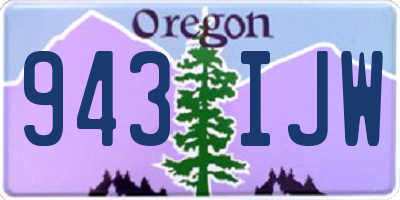 OR license plate 943IJW