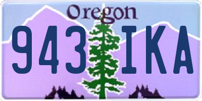 OR license plate 943IKA