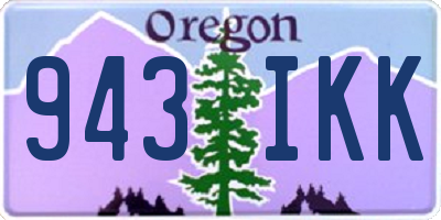 OR license plate 943IKK