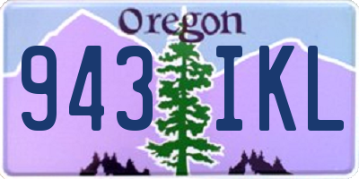 OR license plate 943IKL