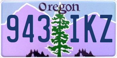 OR license plate 943IKZ