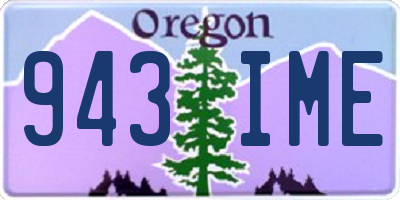 OR license plate 943IME