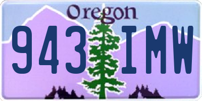 OR license plate 943IMW