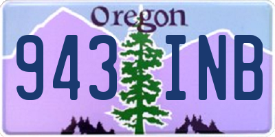 OR license plate 943INB