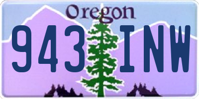 OR license plate 943INW