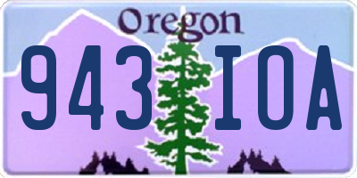 OR license plate 943IOA