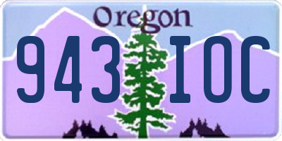 OR license plate 943IOC