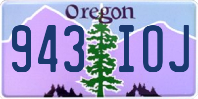 OR license plate 943IOJ