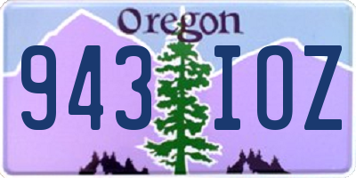 OR license plate 943IOZ