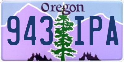 OR license plate 943IPA