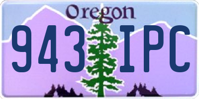 OR license plate 943IPC
