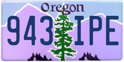 OR license plate 943IPE