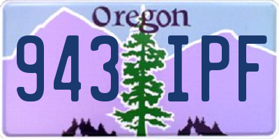 OR license plate 943IPF