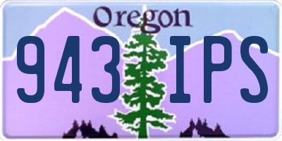 OR license plate 943IPS