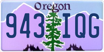 OR license plate 943IQG