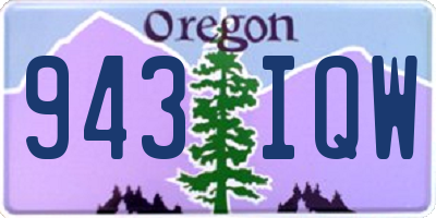 OR license plate 943IQW