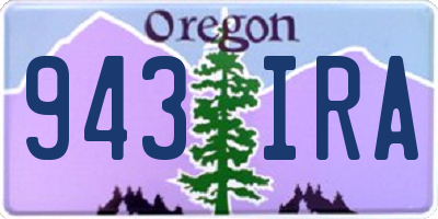 OR license plate 943IRA