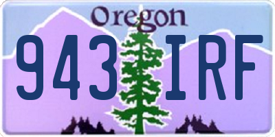 OR license plate 943IRF