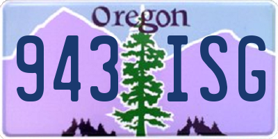 OR license plate 943ISG