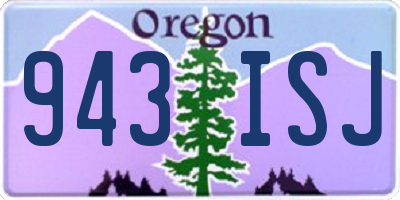 OR license plate 943ISJ