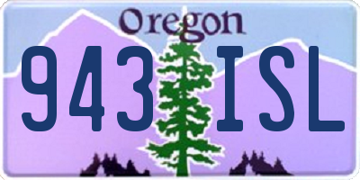 OR license plate 943ISL