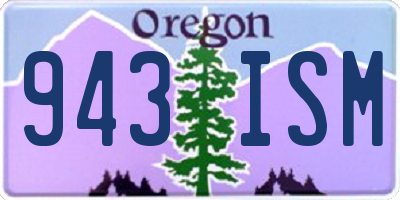 OR license plate 943ISM