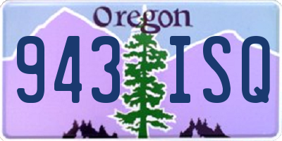 OR license plate 943ISQ