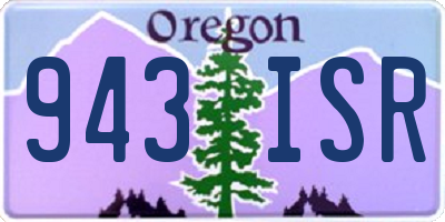 OR license plate 943ISR