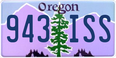 OR license plate 943ISS