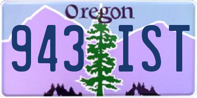 OR license plate 943IST