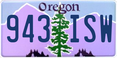 OR license plate 943ISW