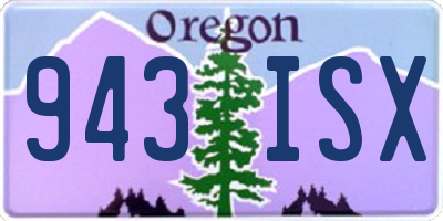 OR license plate 943ISX