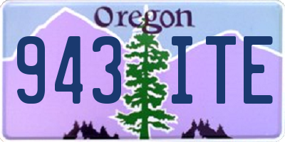 OR license plate 943ITE