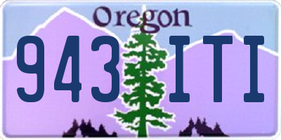 OR license plate 943ITI