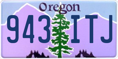 OR license plate 943ITJ