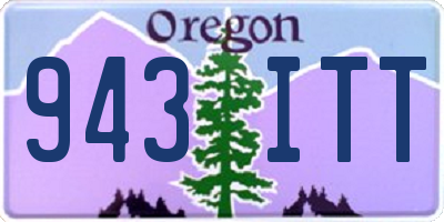 OR license plate 943ITT