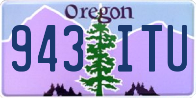 OR license plate 943ITU