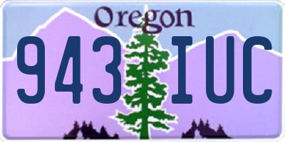 OR license plate 943IUC