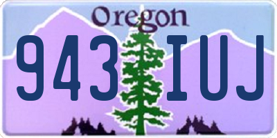 OR license plate 943IUJ