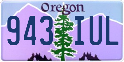 OR license plate 943IUL