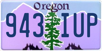 OR license plate 943IUP